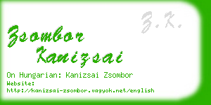 zsombor kanizsai business card